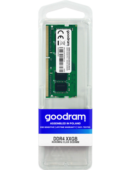 Goodram GR3200S464L22 16G módulo de memoria 16 GB 1 x 16 GB DDR4 260-pin SO-DIMM