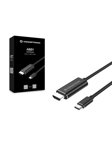 Conceptronic ABBY04B adaptador de cable de vídeo 2 m USB Tipo C HDMI