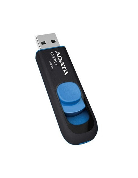 ADATA 64GB DashDrive UV128 unidad flash USB USB tipo A 3.2 Gen 1 (3.1 Gen 1) Negro, Azul