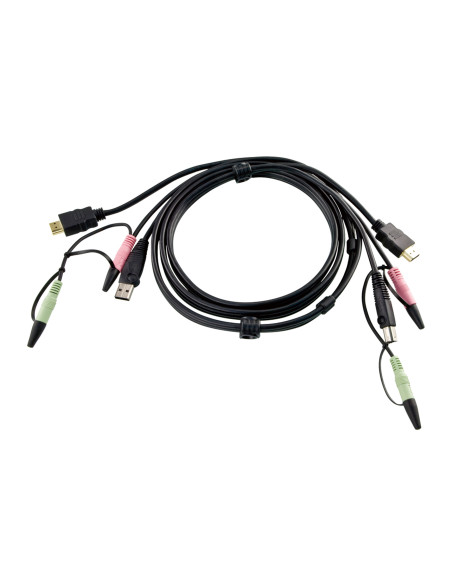 ATEN Cable KVM HDMI USB con audio de 1,8 m