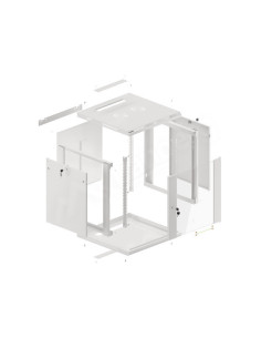 Lanberg WF01-6612-10S armario rack 12U Bastidor de pared Gris 2
