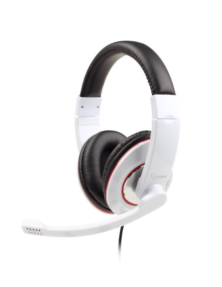 Gembird MHS-001-GW auricular y casco Auriculares Alámbrico Diadema Llamadas Música Blanco