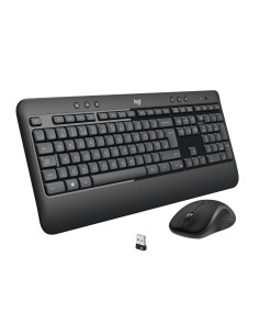 Logitech 920-008685 teclado Ratón incluido Universal RF inalámbrico QWERTY Internacional de EE.UU. Negro, Blanco