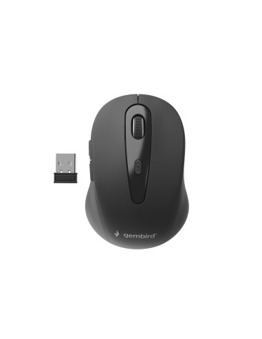 Gembird MUSW-6B-01 ratón Oficina mano derecha RF inalámbrico Óptico 1600 DPI