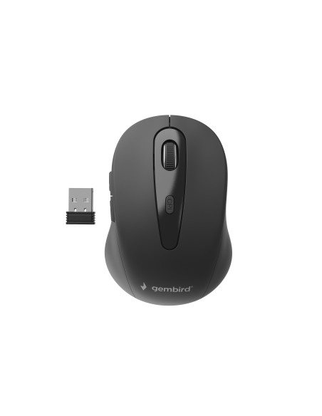 Gembird MUSW-6B-01 ratón Oficina mano derecha RF inalámbrico Óptico 1600 DPI