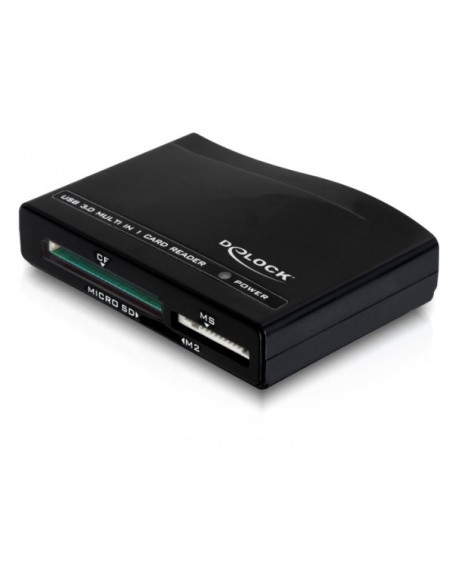 DeLOCK 91712 lector de tarjeta USB 3.2 Gen 1 (3.1 Gen 1) Negro