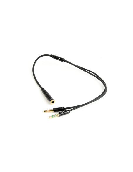 Gembird !Adapter audio stereo 3.5mm mini Jack 4PIN  cable de audio 0,2 m 3,5mm 2 x 3.5mm Negro