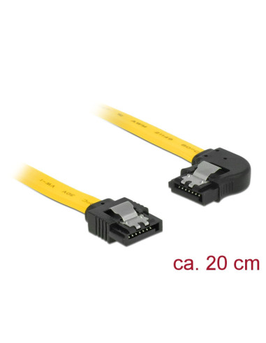 DeLOCK 83958 cable de SATA 0,2 m SATA 7-pin Negro, Amarillo