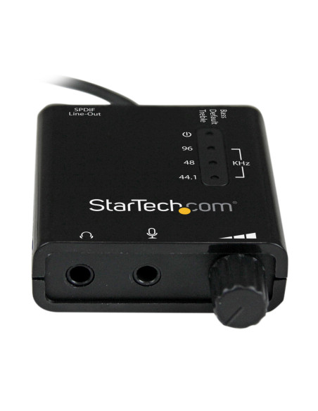 StarTech.com Tarjeta de Sonido Estéreo USB Externa Adaptador Conversor con Salida SPDIF - Negro
