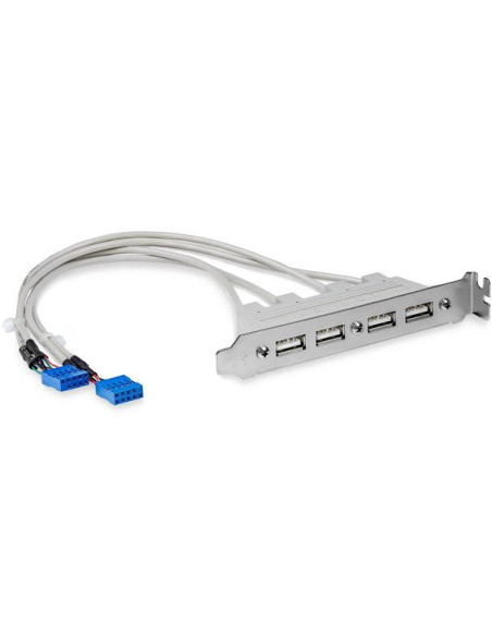StarTech.com Cabezal Bracket de 4 puertos USB 2.0 con Conexión a Placa Base 2x IDC10