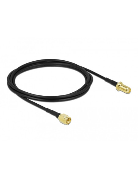 DeLOCK Cable de antena de macho SMA a hembra SMA LMR CFD100 2 m low loss