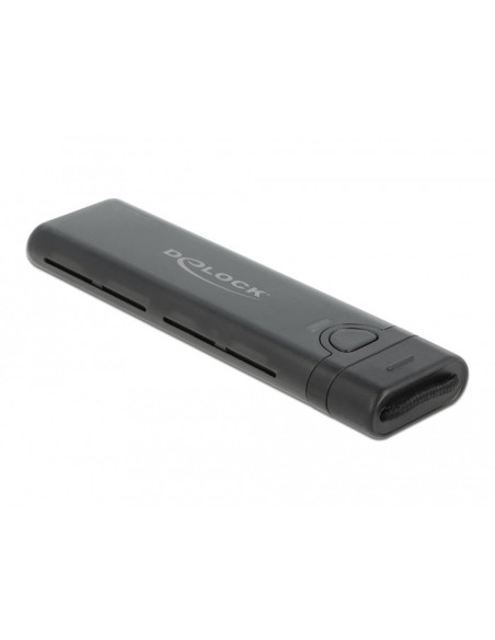 DeLOCK Externo USB Type-C Caja Combo para M.2 NVMe PCIe o SATA SSD - sin herramientas