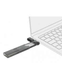 DeLOCK Externo USB Type-C Caja Combo para M.2 NVMe PCIe o SATA SSD - sin herramientas 2