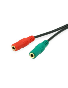 Equip 147943 cable de audio 1,5 m 2 x 3.5mm 3,5mm Negro 2