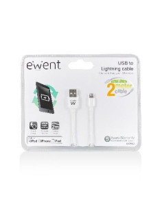 Ewent EW9902 cable de conector Lightning 2 m Blanco 2