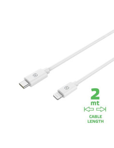 Celly USBLIGHTC2MWH cable de conector Lightning 2 m Blanco