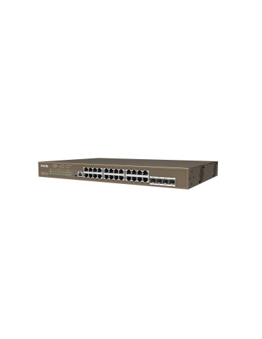 Tenda TEG5328P-24-410W Gestionado L3 Gigabit Ethernet (10 100 1000) Energía sobre Ethernet (PoE) 1U Gris