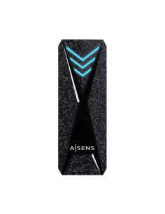 AISENS Caja Externa M.2 (NGFF) RGB Gaming ASM2-RGB013B NVMe a USB3.2 Gen2, Negra