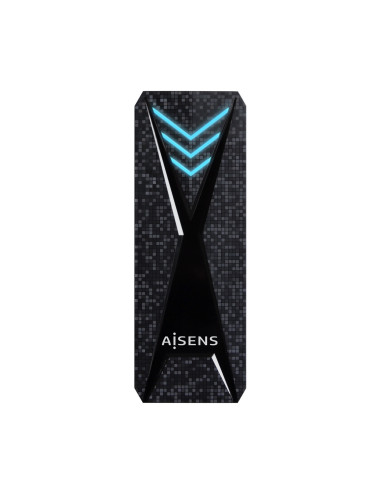 AISENS Caja Externa M.2 (NGFF) RGB Gaming ASM2-RGB013B NVMe a USB3.2 Gen2, Negra