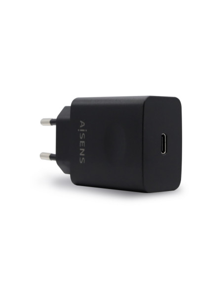 AISENS Cargador USB-C PD 3.0 1 Puerto 1x USB-C 20 W, Negro