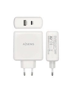 AISENS Cargador 57 W, 1x USB-C PD3.0 45 W, 1x USB-A 5 V   2.4 A 12 W, Blanco 2