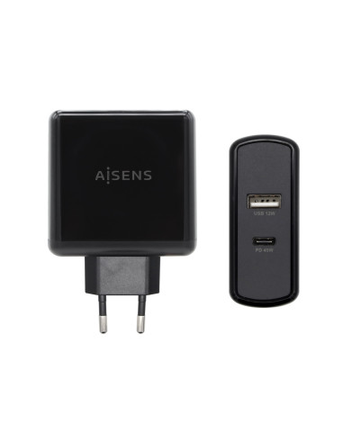AISENS ASCH-2PD45A-BK cargador de dispositivo móvil GPS, Mando para videojuegos, MP3, MP4, Teléfono móvil, Portátil,