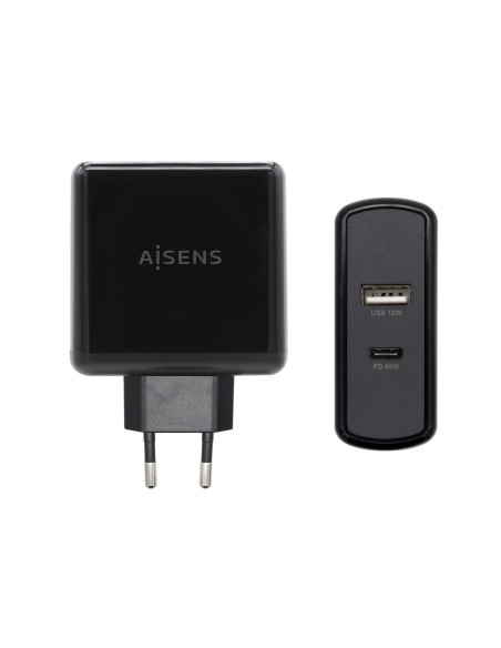 AISENS ASCH-2PD45A-BK cargador de dispositivo móvil GPS, Mando para videojuegos, MP3, MP4, Teléfono móvil, Portátil,