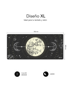 SUBBLIM Alfombrilla Ratón Lunar XL Mouse Pad 900x400x3 2