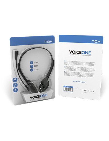 NOX Voice One Auriculares Alámbrico Diadema Llamadas Música Negro