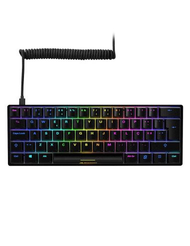 Sharkoon SGK50 S4 teclado Juego USB QWERTY Portugués Negro