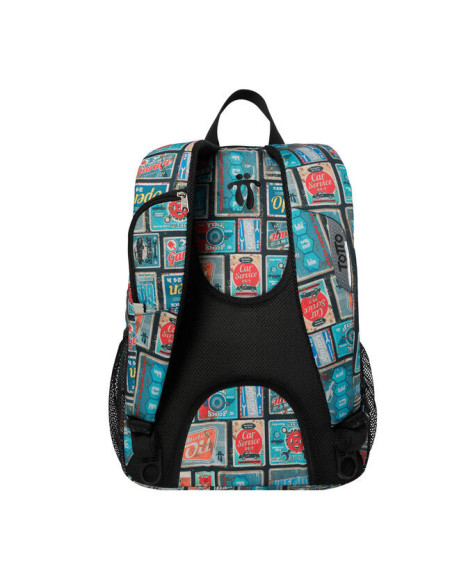 Totto Goctal mochila Mochila escolar Azul, Rojo Poliéster