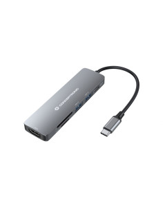 Conceptronic DONN11G base para portátil y replicador de puertos Alámbrico USB 3.2 Gen 1 (3.1 Gen 1) Type-C Gris 2