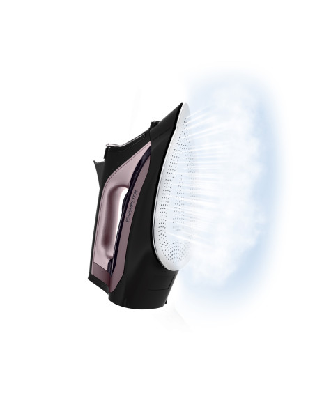 Rowenta DW4345 Plancha a vapor Suela de acero inoxidable 2600 W Negro, Rosa