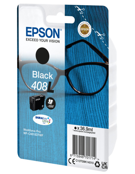 Epson Singlepack Black 408L DURABrite Ultra Ink