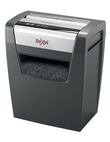 Rexel Momentum X410 triturador de papel Corte en partículas 62 dB Negro, Gris