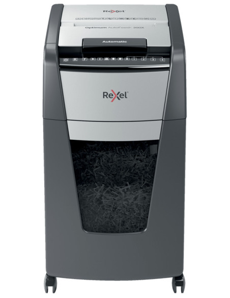 Rexel AutoFeed+ 300X triturador de papel Corte cruzado 55 dB 23 cm Negro, Gris
