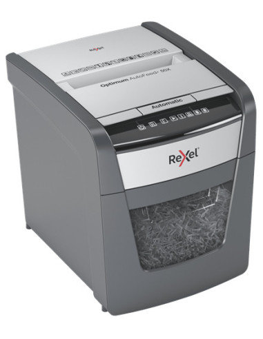Rexel Optimum AutoFeed+ 50X triturador de papel Corte cruzado 55 dB 22 cm Negro, Gris