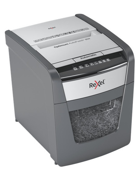 Rexel Optimum AutoFeed+ 50X triturador de papel Corte cruzado 55 dB 22 cm Negro, Gris