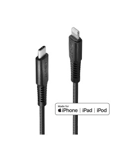 Lindy 31285 cable de conector Lightning 0,5 m Negro