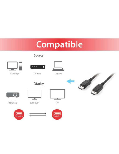 Equip 119337 Cable DisplayPort 1.2, 5,0 m, 4K 60 Hz
