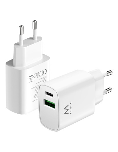 Ewent EW1321_R1 cargador de dispositivo móvil Universal Blanco Corriente alterna Carga rápida Interior