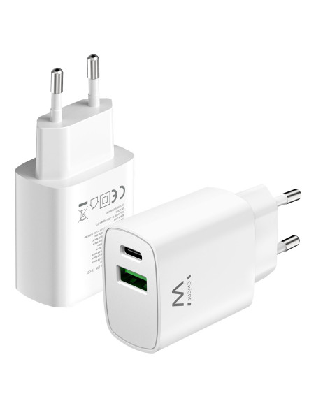 Ewent EW1321_R1 cargador de dispositivo móvil Universal Blanco Corriente alterna Carga rápida Interior