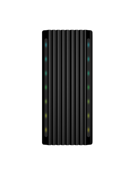 AISENS Caja Externa M.2 RGB Gaming ASM2-RGB012B SATA NVMe A USB3.1 Gen2, Negra