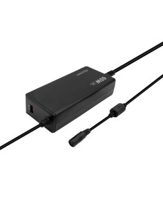 AISENS Cargador 65 W Automatico Universal Multitension Para Portatil Con 9 Conectores + USB-A QC.3.0 2