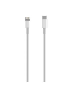 AISENS Cable USB 2.0 USB-C A Lightning PD 2A, Lightning M-USB-C M, Blanco, 0.5 m