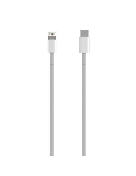 AISENS Cable USB 2.0 USB-C A Lightning PD 2A, Lightning M-USB-C M, Blanco, 0.5 m