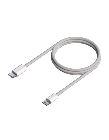 AISENS Cable USB 2.0 USB-C A Lightning PD 2A, Lightning M-USB-C M, Blanco, 0.5 m