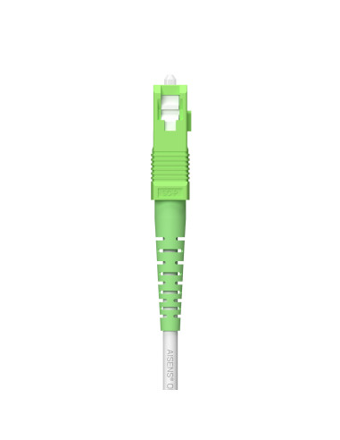 AISENS Cable Fibra Óptica Latiguillo G657A2 3.0 9 125 SMF Simplex CPR DCA LSZH, SC APC-SC APC, Blanco, 100 m