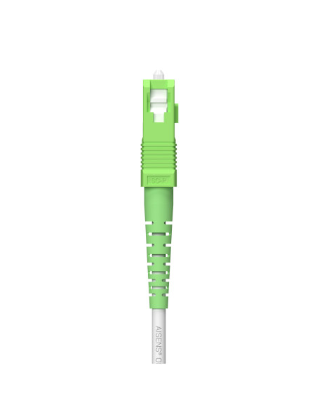 AISENS Cable Fibra Óptica Latiguillo G657A2 3.0 9 125 SMF Simplex CPR DCA LSZH, SC APC-SC APC, Blanco, 150 m