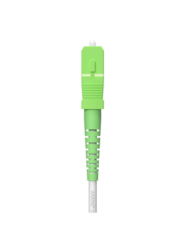 AISENS Cable Fibra Óptica Latiguillo G657A2 3.0 9 125 SMF Simplex CPR DCA LSZH, SC APC-SC APC, Blanco, 150 m